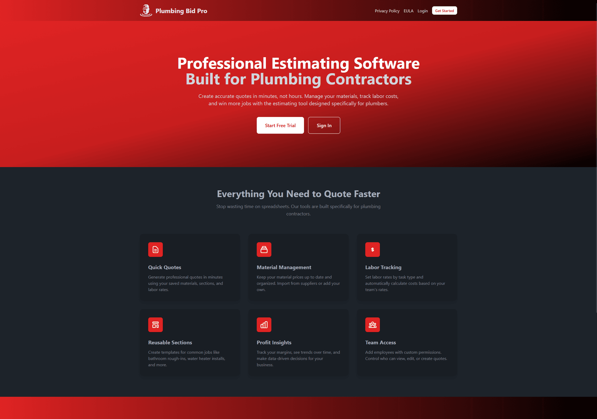 Plumbing Bid Pro project preview
